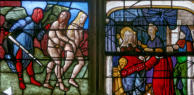 Adam et Eve chassés du paradis - Naissance de la Vierge (?)