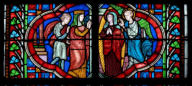 Sainte Catherine emprisonnée est consolée par un ange et reçoit la visite de Faustine, femme de Maximin