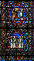 Les premier clercs entourent le sanctuaire de la future Notre-Dame - Saint Jean, futur abbé de Réome fait ses adieux à ses parents