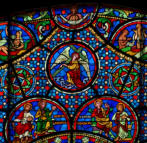Le Christ montrant ses plaies et jugeant, entouré de saints