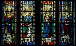 Baie 30: Saintes et Saints, Vincent, Jacques (et le donateur), la Vierge à l'Enfant et Etienne