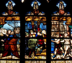 Baiser de Judas, Comparution devant Caïphe et Flagellation