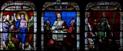 Incrédulité de Saint Thomas - Repas à Emmaüs - Les donatries présentées par saint l'Evangéliste