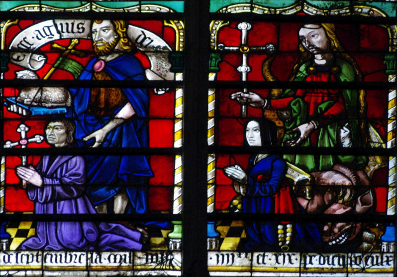 Les donateurs présentés par saints Jean-Baptiste et Catherine