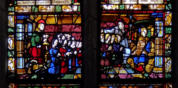 Saint Antoine et Saint Jean l'Evangéliste présentant un groupe de femmes et d'hommes agenouillés à la Vierge à l'Enfant