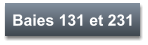 Baies 131 et 231